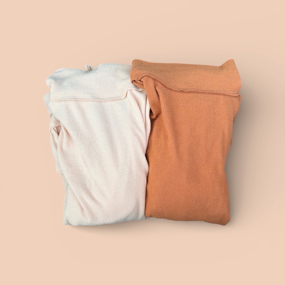 Free People women’s Lot of 2 oversized cutout back tops. - Picture 1 of 6